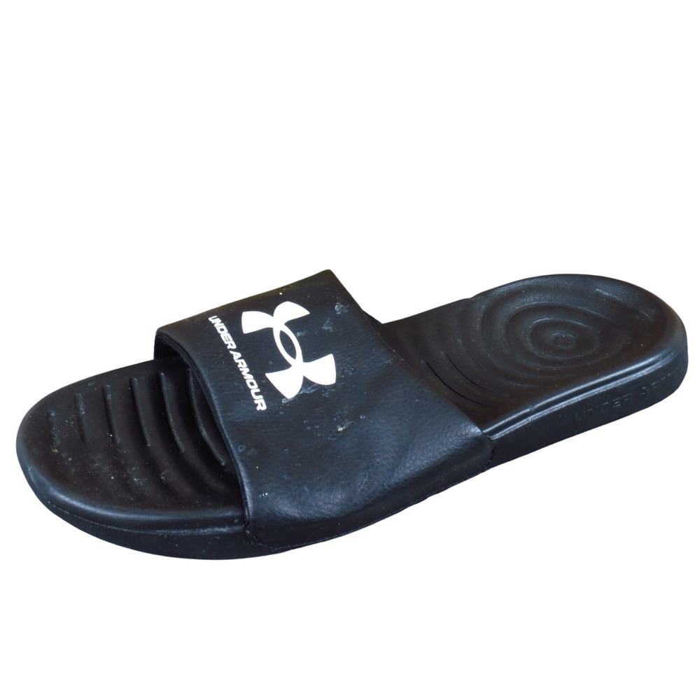 Under Armour Ansa Fixed Women Slide Sandals Size 9 Athletic Black Synthetic